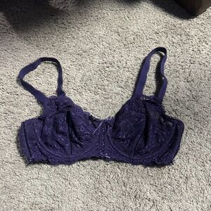Elegant Purple Lace Bra